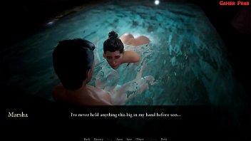 Stepmother is unfaithful to her Husband with his Son in the Pool because he has the Biggest Cock - Dark Neighbor Epi 26