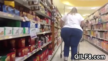 Candid Of A Granny With A Huge Butt
