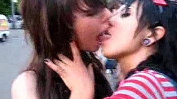 Emo Lesbians Crazy Public Kissing