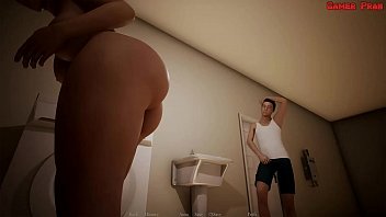 My Mom is Washing Clothes, I Spied on Her, She's Very Good With Her Huge Ass and Big Tits I Fuck Her in the Anal Ass - Dark Neighbor Epi 18