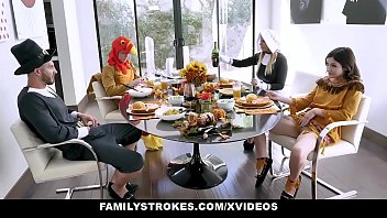 Family Stokes - Hot Family Thanks giving Orgy (BrooklynChase) (Rosalyn)