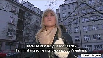 Hot blonde Szilvija wants to fuck a big cock in valentines