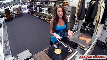 Busty tattooed lady nailed by pawn guy