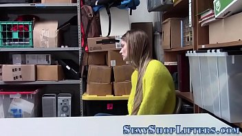Busty shoplifting teen gets pussy pounded