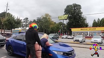 Gibby The Clown fucks Zoey Sky at the Waffle House in Atlanta