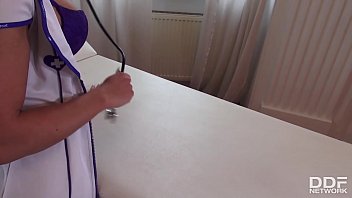 Sexy Nurse Inna sucks her Doctors cock in POV