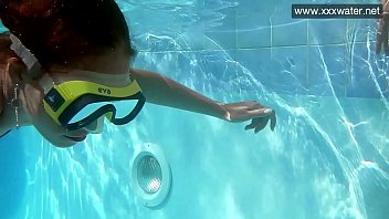 Perfect underwater blowjob by hot teen Minnie