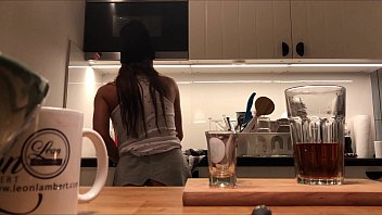 Hot Sexy Leon Lambert Girl Sylvia´s Bending Over In Front Of Voyeur Hidden Cam In The Kitchen No Panties shos all she has into the hidden camera