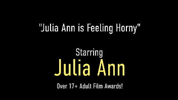 Gorgeous Horny MILF Julia Ann takes a lucky hung for a handjob & footjob until she makes him spurt cum all over her big tits! Full Video & Julia Live @ JuliaAnnLive.com!