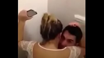 Couple caught fucking in washroom