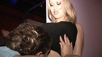 Big tit BBW lesbo Eva makes blonde MILF Olga cum in public