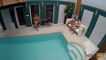 HUNT4K. Sex adventures in private swimming pool