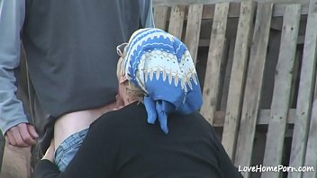 Granny enjoys a cumshot after passionate outdoor fucking