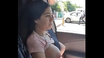 flashing huge tits driving