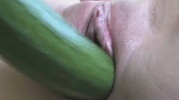 Veggies in Tight Pussy and Asshole