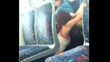 Hot lesbian pussy lick caught on bus