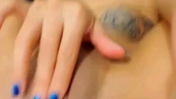 close up of clitoris stimulus bating on cam