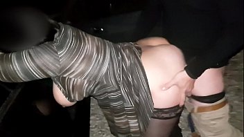 Dogging in Valencia.  A stranger approaches our car while my wife is giving me a blowjob and we end up fucking her between the two of them.