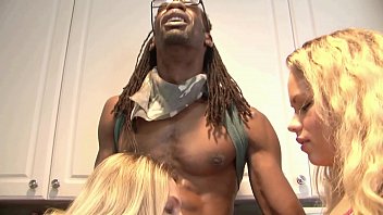 Charming Angela Attison and her pretty niece Britney Young enjoy fucking with ebony fellow with big schloeng