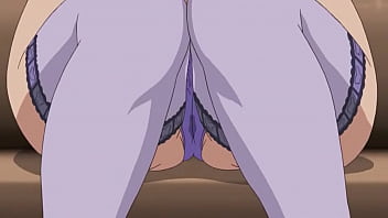 Busty Anime Girl With Purple Hair Gets Fucked (Hentai)