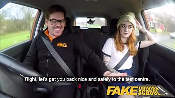 Fake Driving Slim hot redhead minx fucks better then she drives