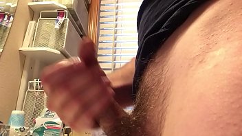 Cumshot from my lubed cock