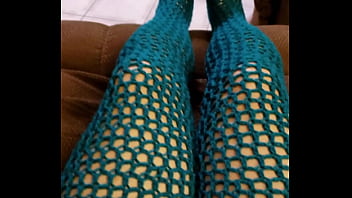 Full Length Leggings Teal Crochet