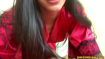 Hot desi fucks and pisses on young guy's big cock
