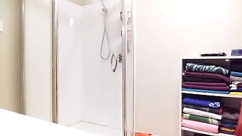 Sam showering on hidden cam