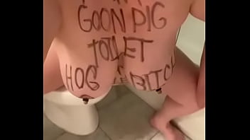 Fat fuckpig justafilthycunt porn pig slut video grinding tonguing dirty toilet whore