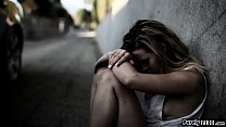 Homeless teen picked up by a guy.He ofeers her a shower and food and more.The only thing he wants from her is to have sex with him.She takes the deal and gets dicked in her pussy.She throats him and he bangs her until he cums in her pussy